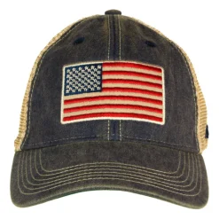 American Flag Vintage Trucker Hat