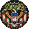 Army Fighting Eagle 20 inch Round Sign