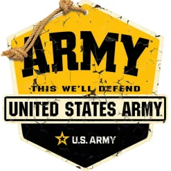 Army This We'll Defend Badge 20 x 20 inch Sign