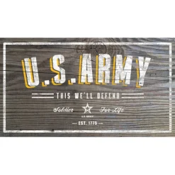 Army Woodgrain 11 x 20 inch Sign