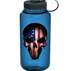 Betsy Ross Flag Skull 7.62 Design 32oz Nalgene 501 Bottle Blue