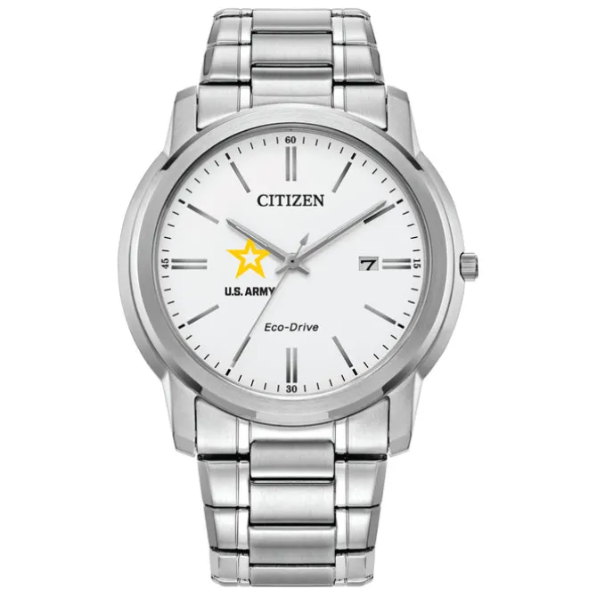 Citizen US Army Men's Classic Stainless Steel Eco-Drive Watch