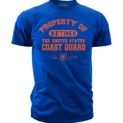 Coast Guard T-shirt - Property of the US Coast Guard Retired - Mens Black Ink T-Shirt