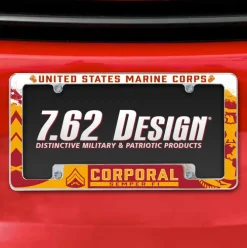 7.62 Design Marine Corps E-4 Corporal USMC License Plate Frame - Officially Licensed