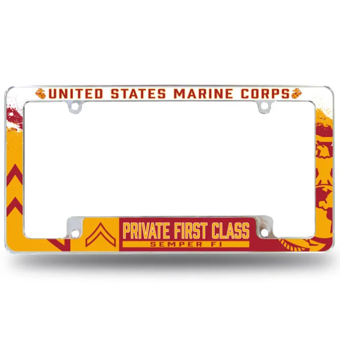 7.62 Design Marine Corps E-2 Private First Class License Plate Frame - Officially Licensed
