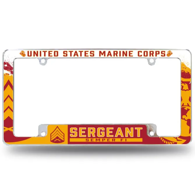 7.62 Design Marine Corps E-5 Sergeant USMC License Plate Frame - Officially Licensed