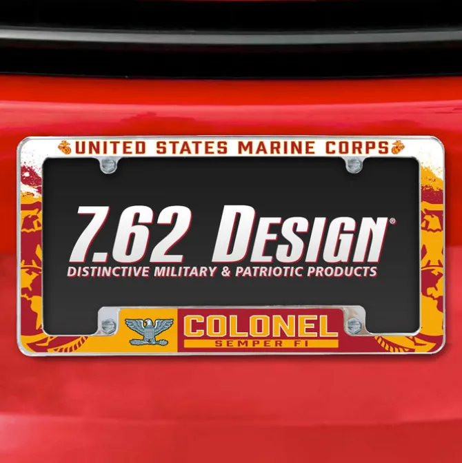 7.62 Design Marine Corps O-6 Colonel USMC License Plate Frame - Officially License