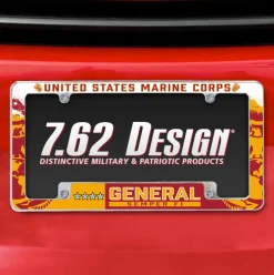 7.62 Design Marine Corps O-10 General USMC License Plate Frame - Officially License