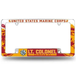 7.62 Design Marine Corps O-5 Lieutenant Colonel USMC License Plate Frame - Officially License