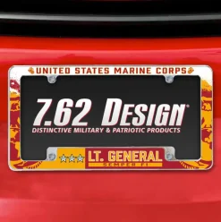 7.62 Design Marine Corps O-9 Lieutenant General USMC License Plate Frame - Officially License
