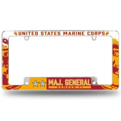 7.62 Design Marine Corps O-8 Major General USMC License Plate Frame - Officially License