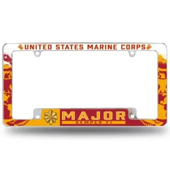 7.62 Design Marine Corps O-4 Major USMC License Plate Frame - Officially License