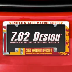 7.62 Design Marine Corps W-5 Chief Warrant Officer 5 USMC License Plate Frame - Officially License