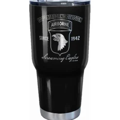 7.62 Design US Army 101st Airborne Laser Etched 32oz Travel Mug - Officially Licensed