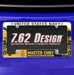 7.62 Design U.S. Navy Master Chief License Plate Frame - Officially Licensed