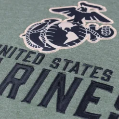 7.62 Design USMC Heather Green Applique Unisex Hoodie