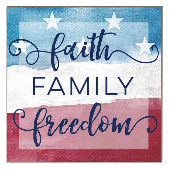 Faith Family Freedom 10 x 10 inch Wall Sign