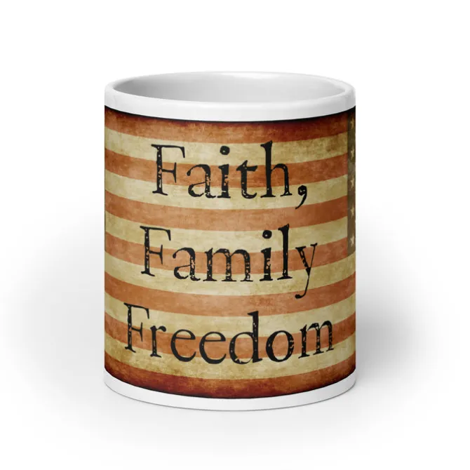 Faith Family Freedom 20oz Coffee Mug