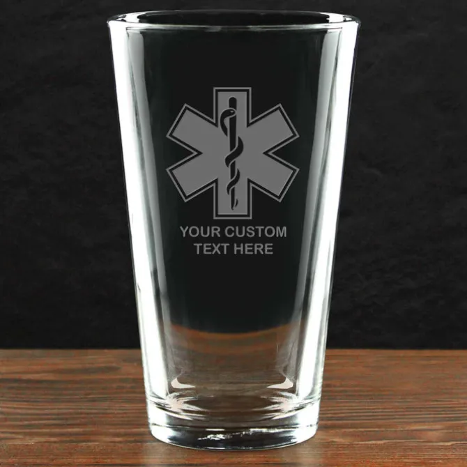 Firefighter & First Responders 'Build Your Glass' Personalized Pint Glass