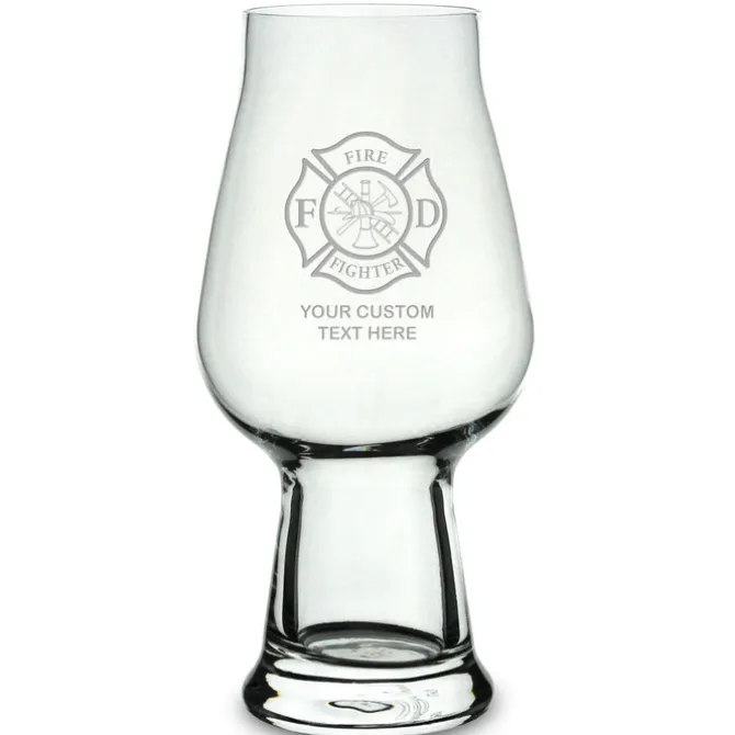 Firefighter & First Responders Personalized 18 oz. IPA Beer Glass