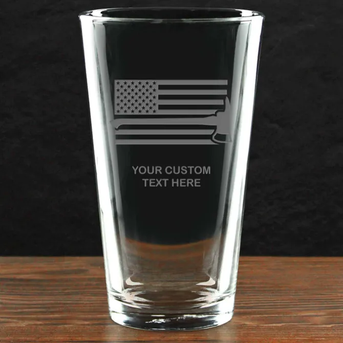 Firefighter & First Responders 'Build Your Glass' Personalized Pint Glass