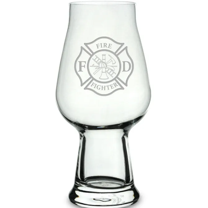 Firefighter & First Responders Personalized 18 oz. IPA Beer Glass