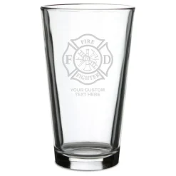 Firefighter & First Responders 'Build Your Glass' Personalized Pint Glass