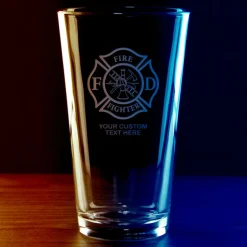 Firefighter & First Responders 'Build Your Glass' Personalized Pint Glass