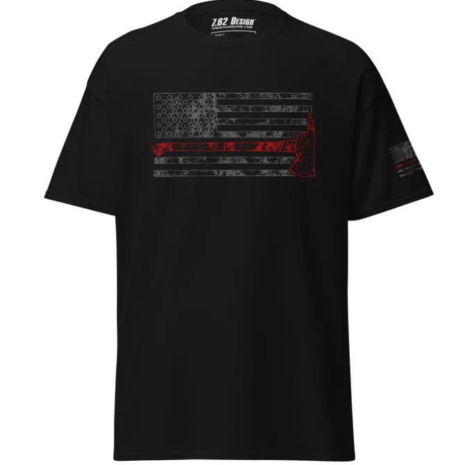 Firefighter Axe Redline Flag Men's Classic T-Shirt
