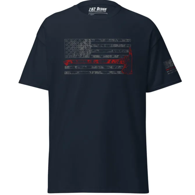 Firefighter Axe Redline Flag Men's Classic T-Shirt