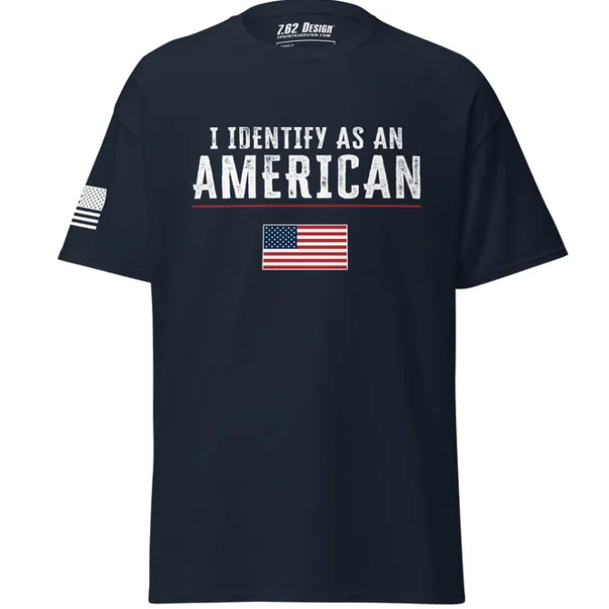 I Identify As An American - Patriotic Men's T-Shirt