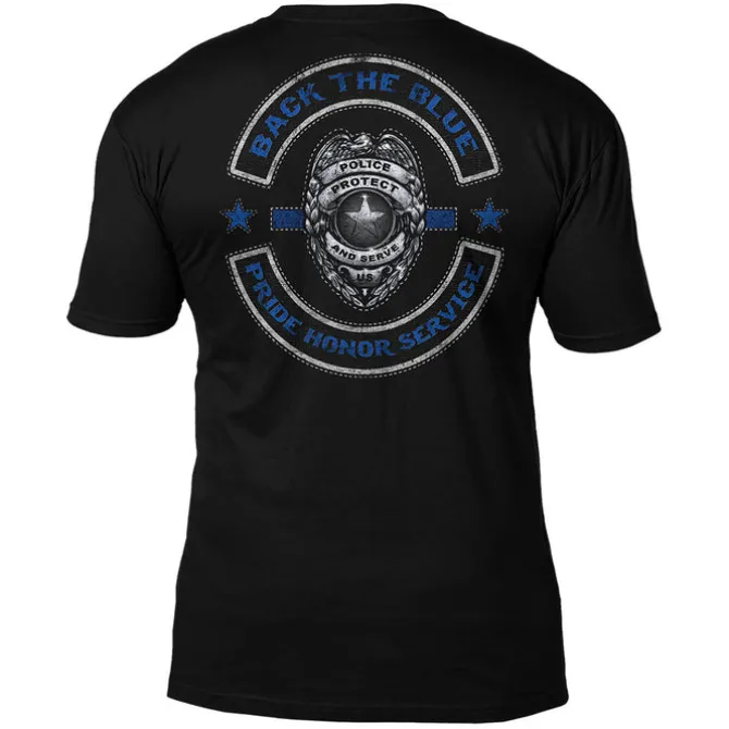 Law Enforcement Back The Blue 7.62 Design Premium Men's Patriotic T-Shirt
