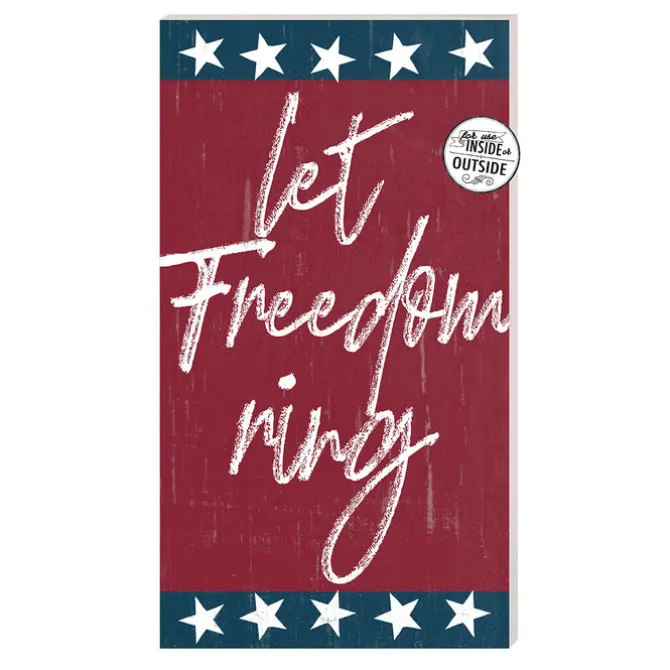 Let Freedom Ring 11 x 20 inch PVC Sign- Made In The USA