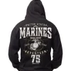 Marines Hoodie - USMC - Seventeen 75 Sweatshirt - Men's and Lady's Marines Hoodie