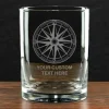 Nautical Compass Personalized 14 oz. Double Old Fashioned Whiskey Glass