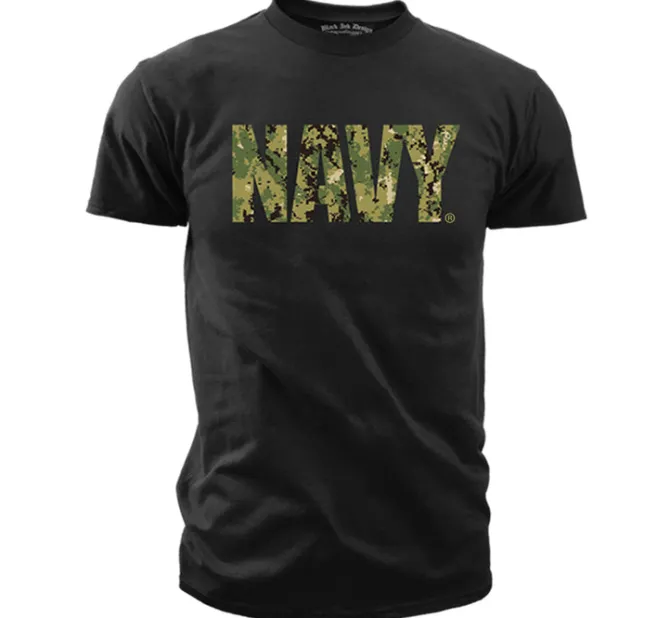 Navy T-Shirt - Mens US Navy T-Shirt USN Type III Camo - Us Navy Shirt