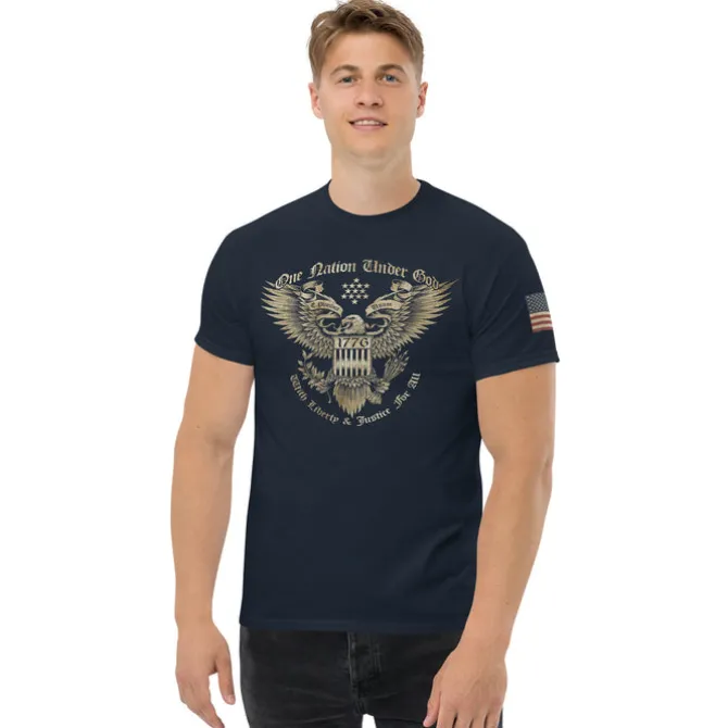 One Nation Under God American Eagle Patriotic Tee
