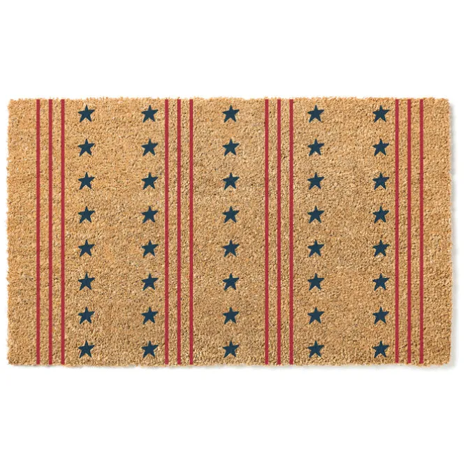Star & Stripes 18 x 30 inch Coir Doormat - Made in the USA