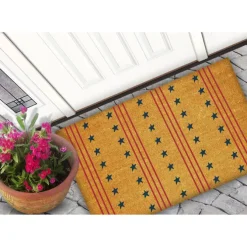Star & Stripes 18 x 30 inch Coir Doormat - Made in the USA