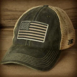 Tactical US Flag Vintage Trucker Hat