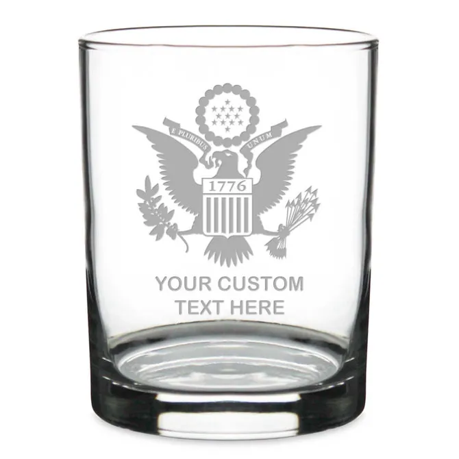 U.S. 1776 Eagle Personalized 14 oz. Double Old Fashioned Glass