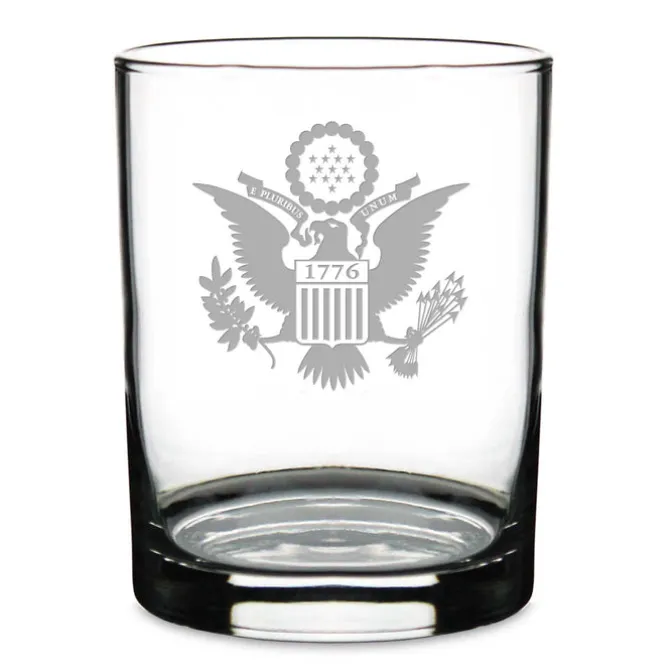 U.S. 1776 Eagle Personalized 14 oz. Double Old Fashioned Glass
