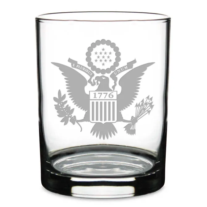 U.S. 1776 Eagle Personalized 14 oz. Double Old Fashioned Glass