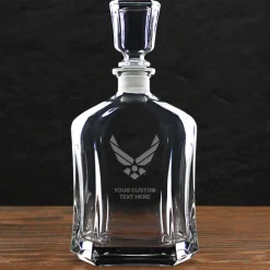 US Air Force 'Build Your Glass' Personalized 23.75 oz. Whiskey Decanter