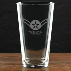 US Air Force 'Build Your Glass' Personalized 16 oz. Pint Glass