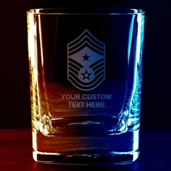 US Air Force 'Build Your Glass' Personalized 11.5 oz. Square Double Old Fashioned Glass