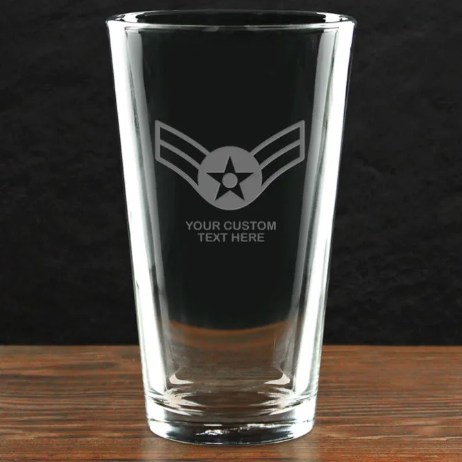 US Air Force 'Build Your Glass' Personalized 16 oz. Pint Glass
