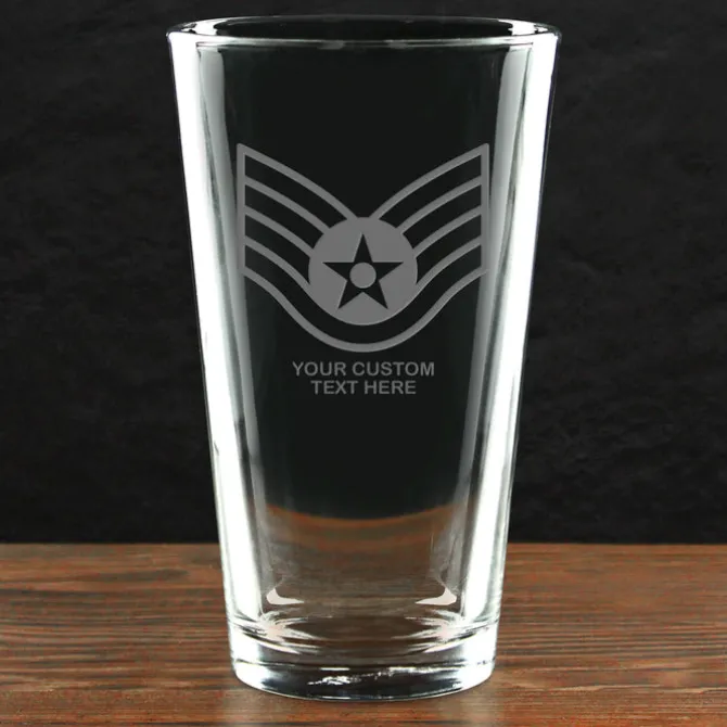 US Air Force 'Build Your Glass' Personalized 16 oz. Pint Glass