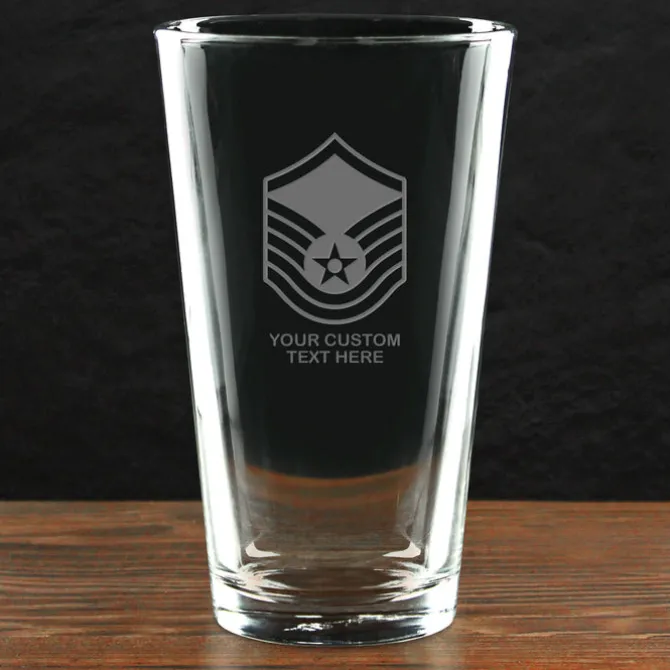 US Air Force 'Build Your Glass' Personalized 16 oz. Pint Glass