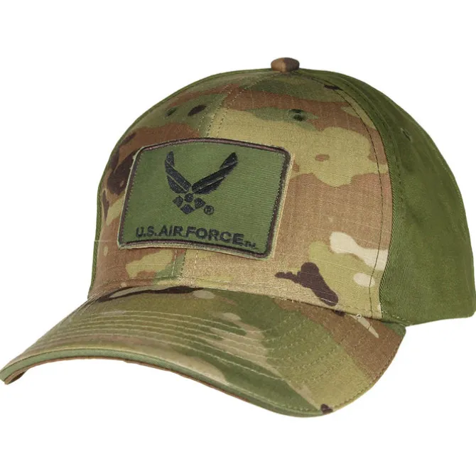 US Air Force Camo/OD Green Hook & Loop Patch Cap